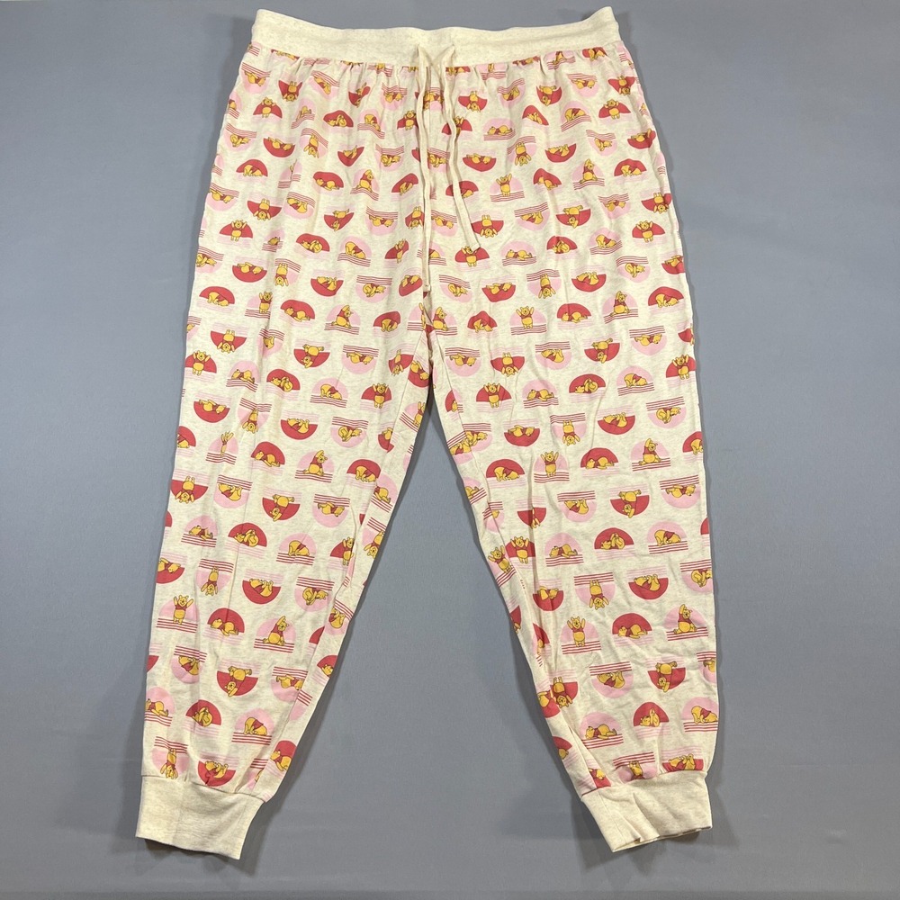 Disney Sleep Jogger Pant Women 2XL Multicolor Winnie The Pooh Graphic Drawstring